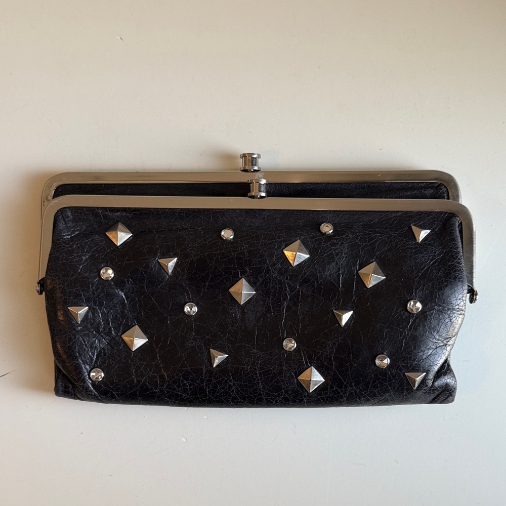 Hobo Studded Black Clutch/Wallet